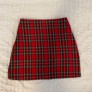 Red Tartan Skirt (XS)